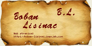 Boban Lisinac vizit kartica